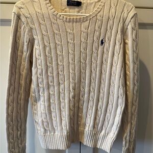 Medium Ralph Lauren Ivory Cable Knit Sweater